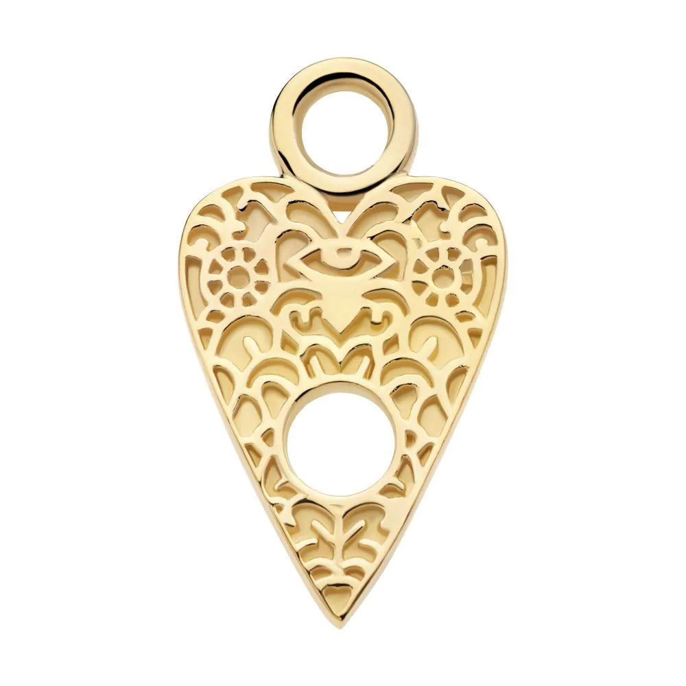 14k planchette charm
