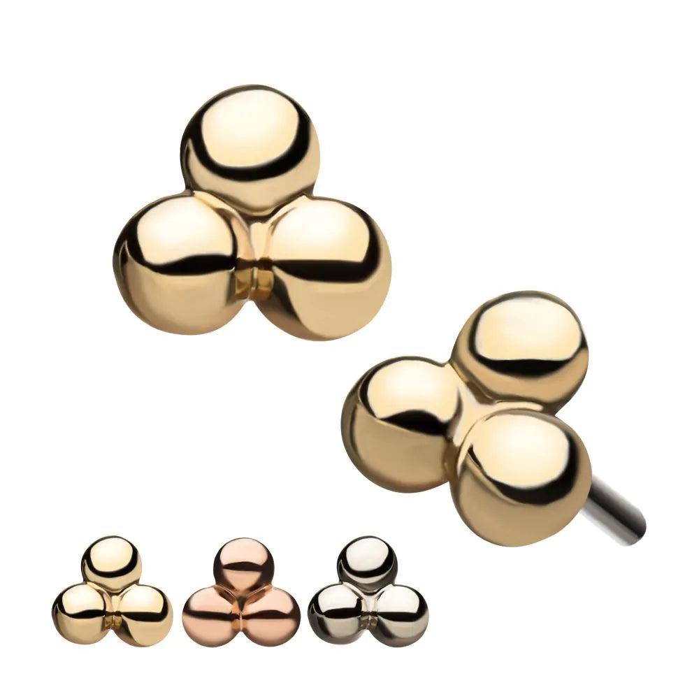 14k threadless triplet