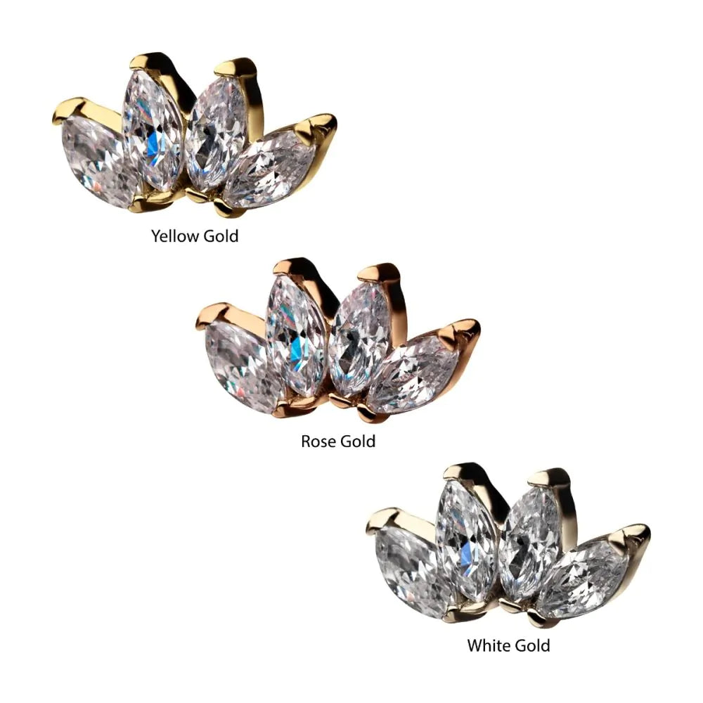 14k Marquise Fan -4