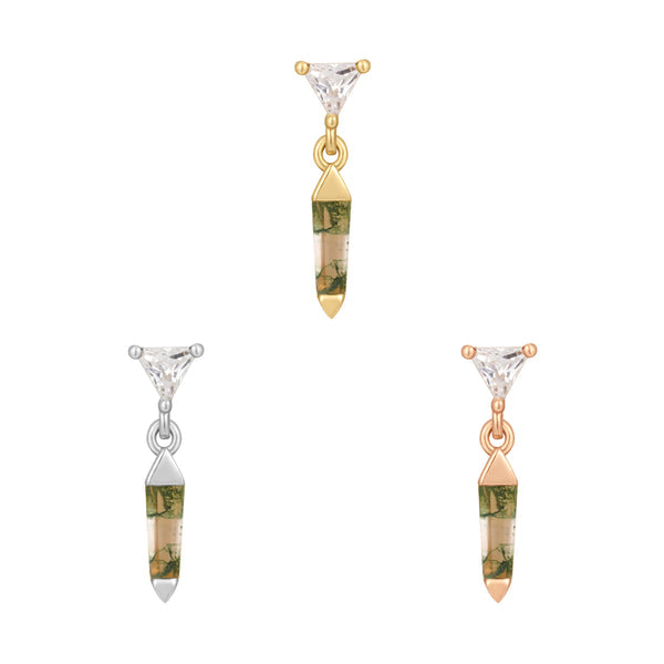 14k savvy with moss agate