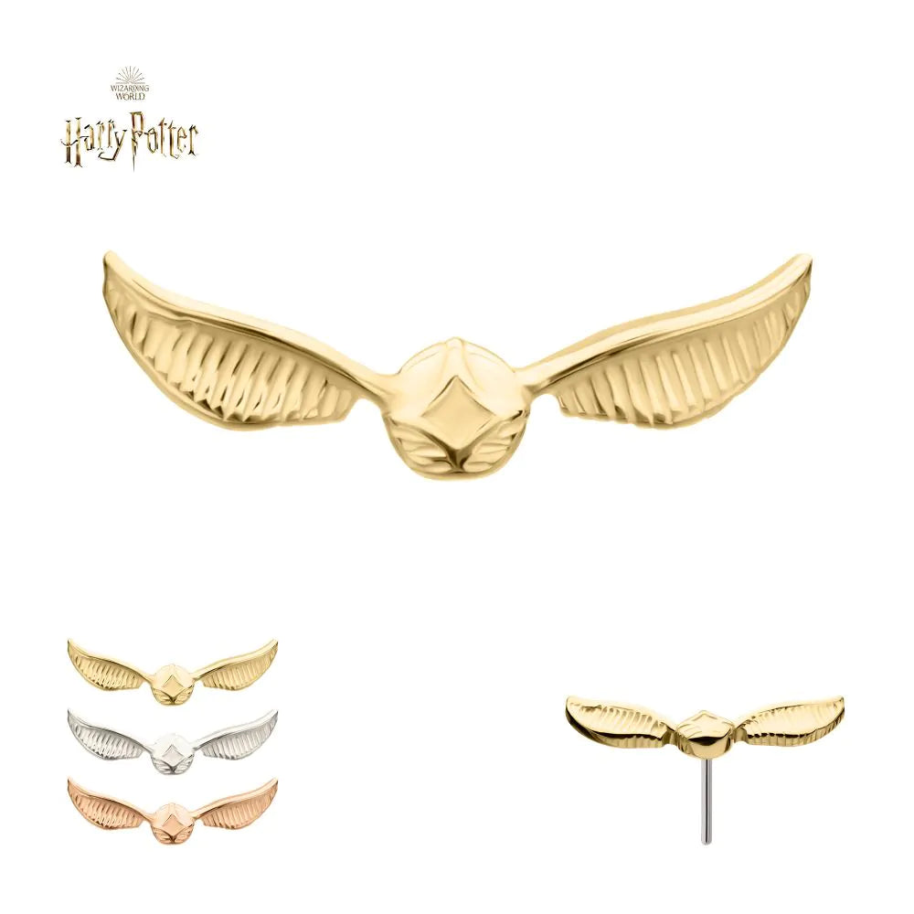 14k threadless golden snitch end
