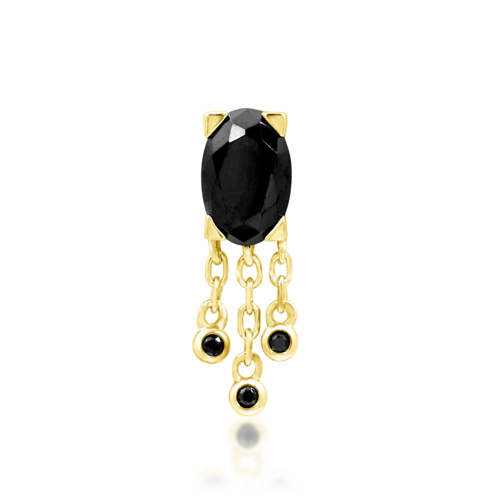 14k threadless osara end