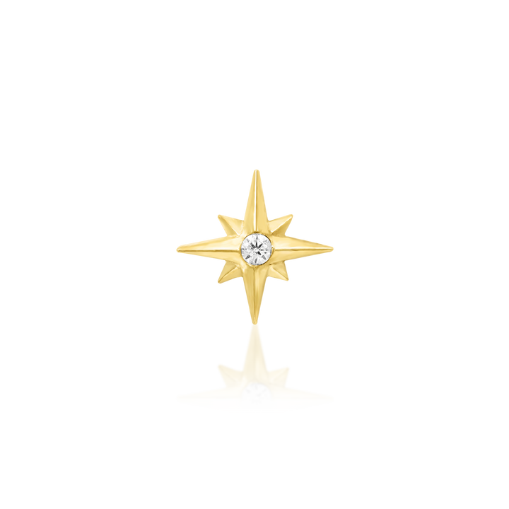 14k threadless Stella end