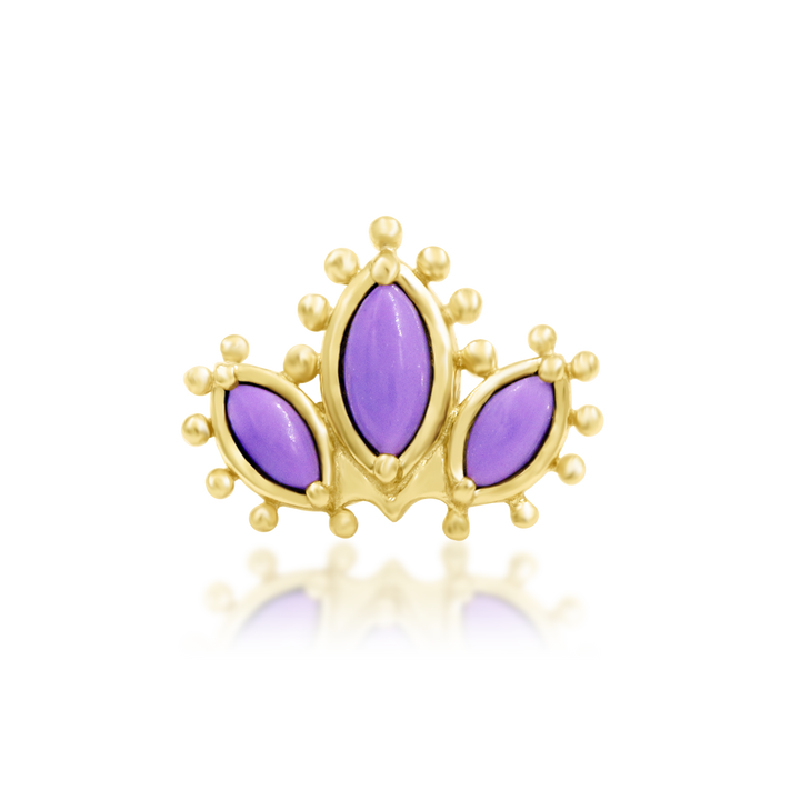 14k threadless rumi end