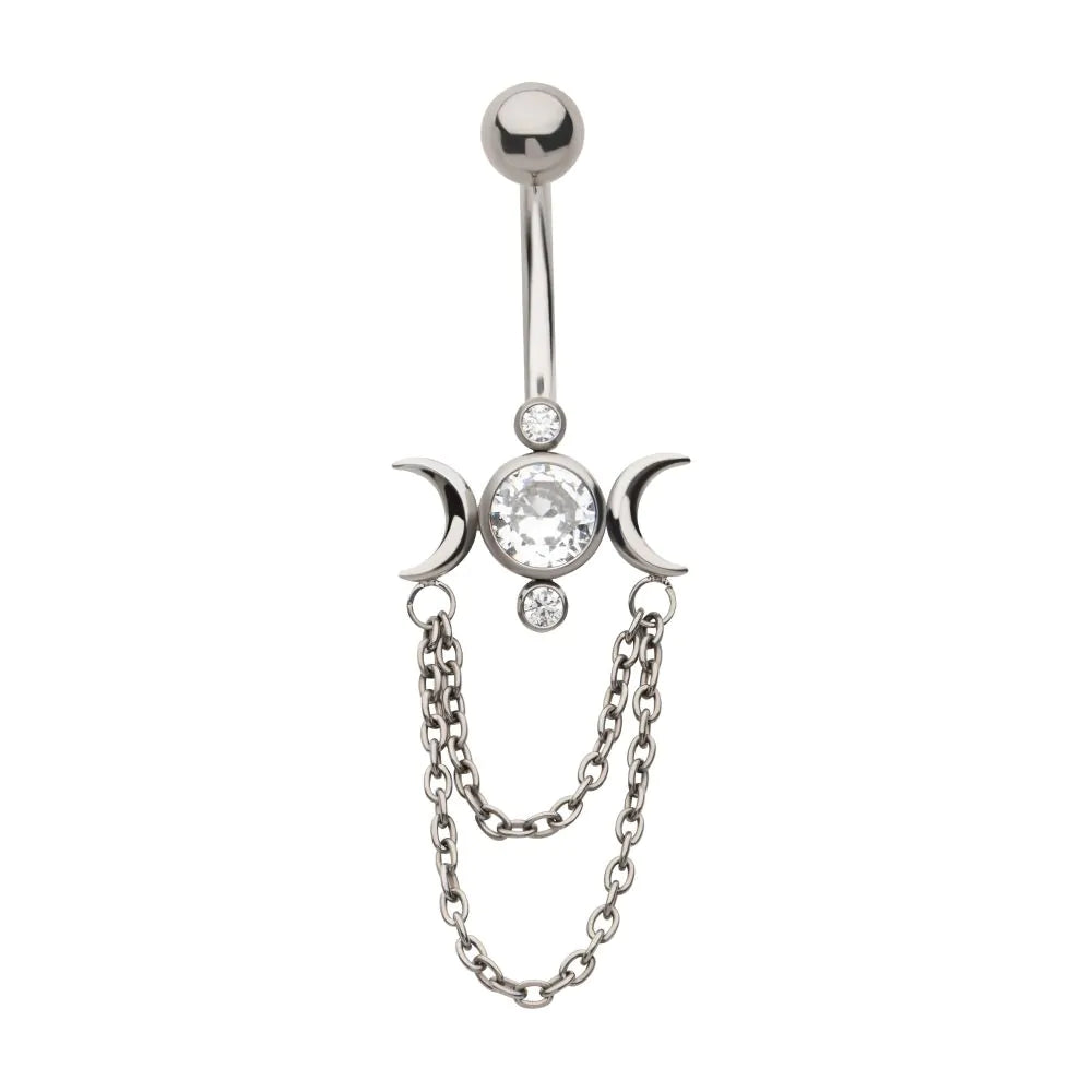 Titanium moon phase navel