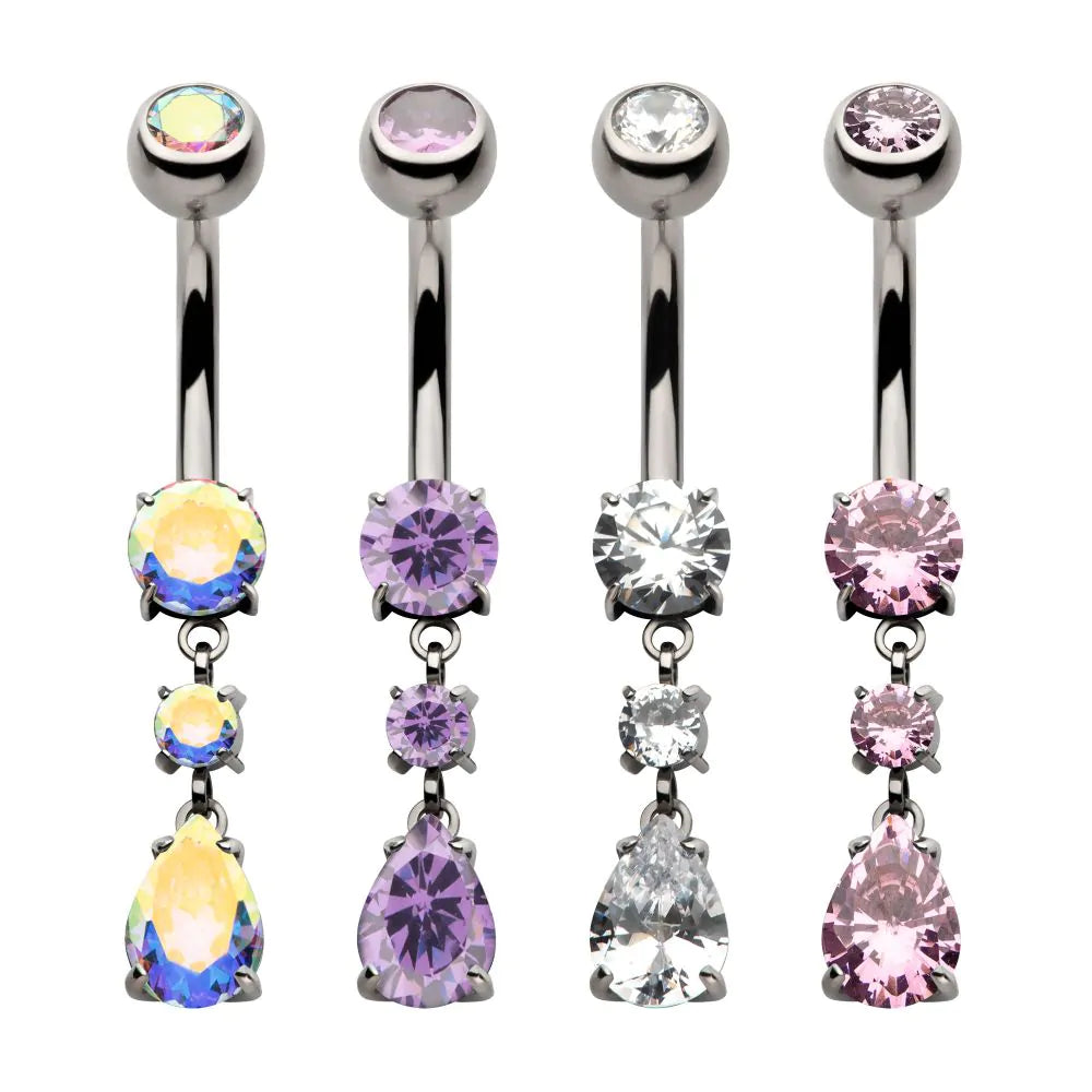 titanium chandelier navel ring