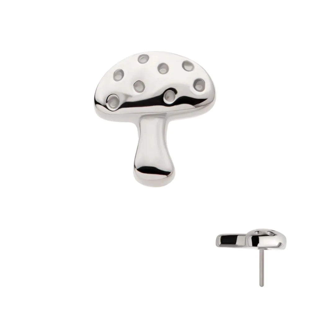 Titanium threadless mushroom end