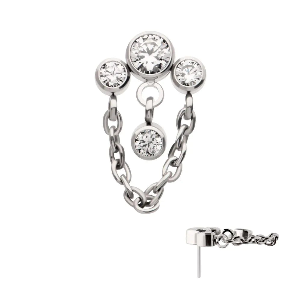 Titanium threadless Ashlyn Dangle