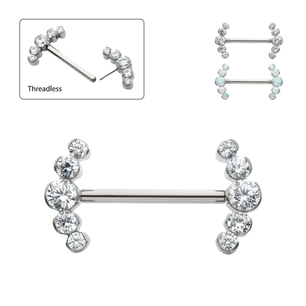 titanium threadless ezra nipple barbells