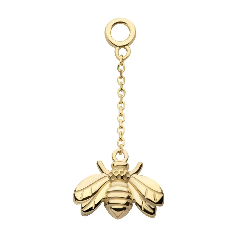 14k bee charm