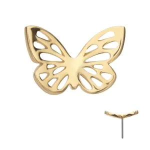 14k threadless butterfly end