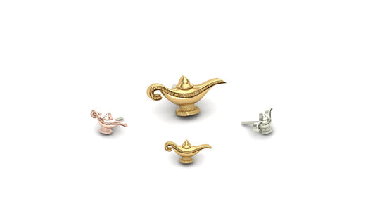 14k threadless genie lamp