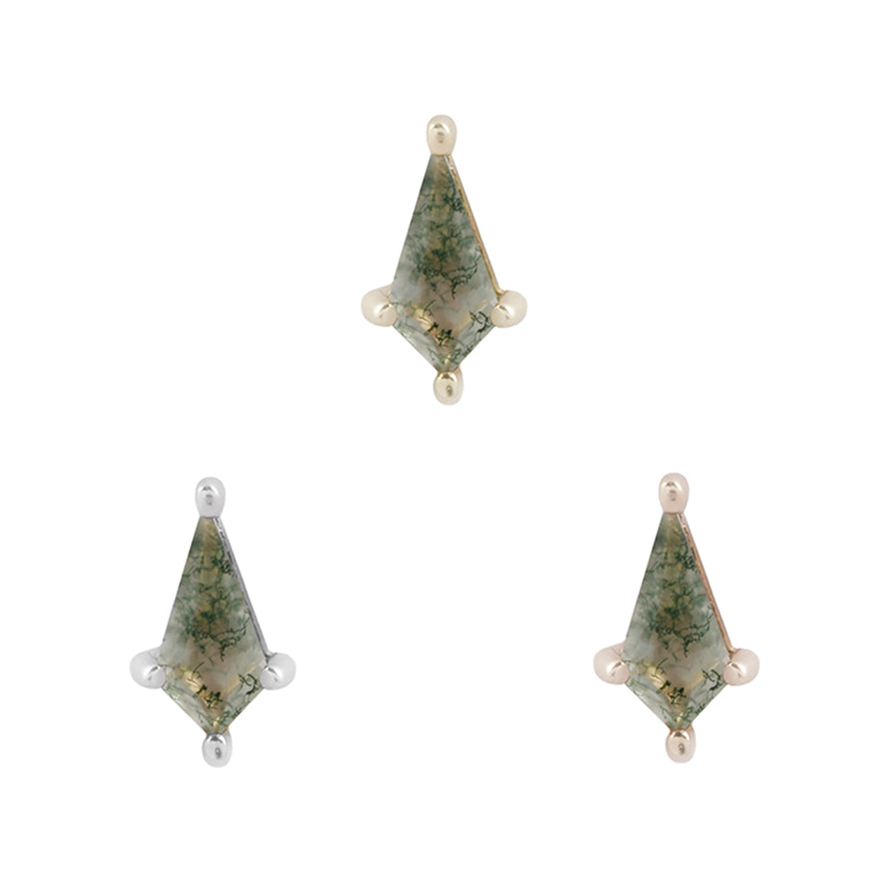 Moss Agate mini soho kite cut