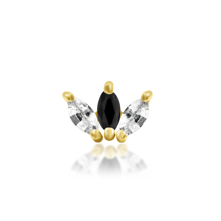 14k threadless clash end