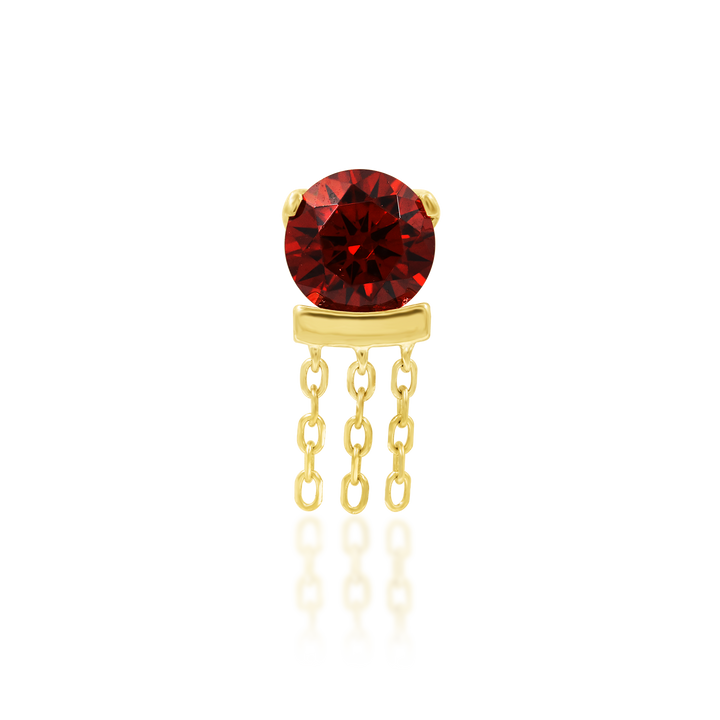 14k threadless coella end