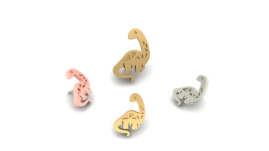 14k threadless Dino end