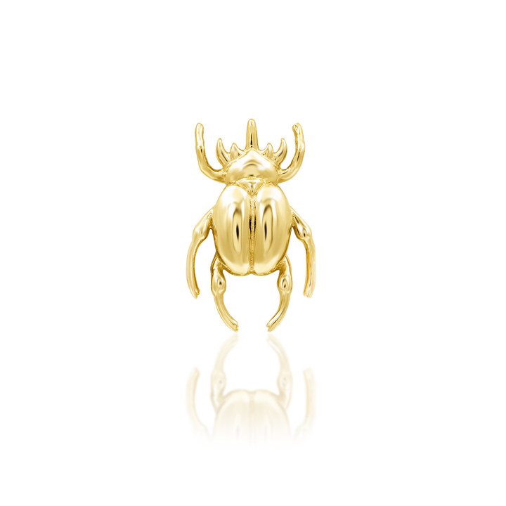 14k threadless rhino end