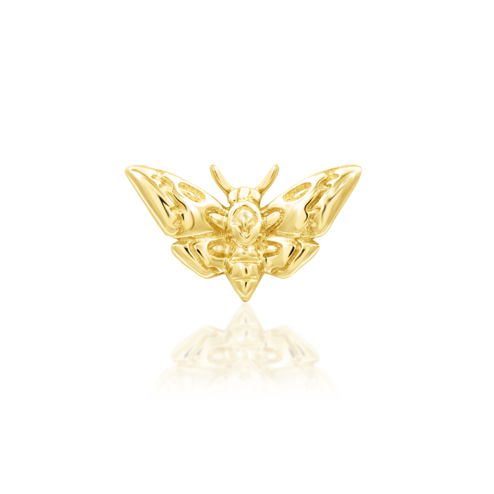 14k threadless Death head moth