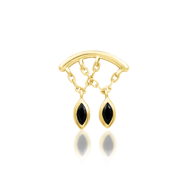 14k threadless Delphine end