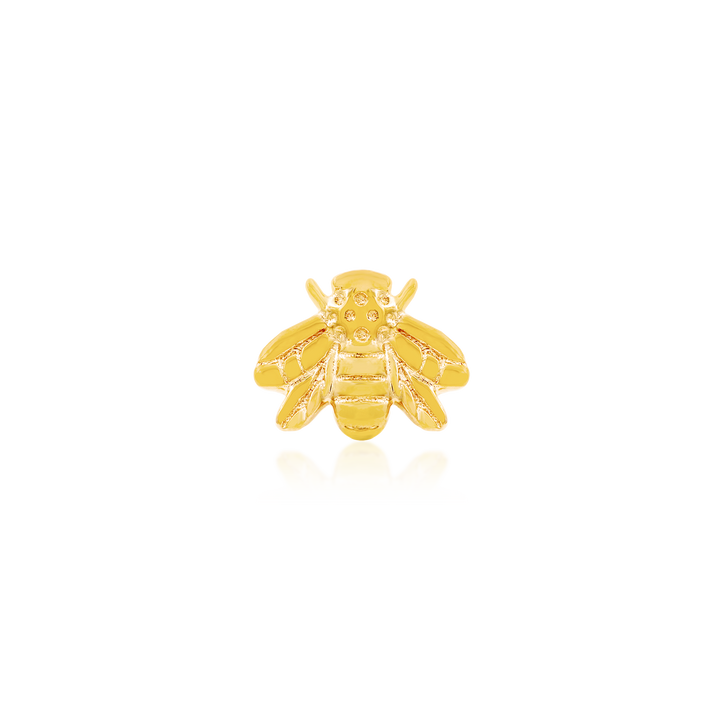 14k threadless bee end