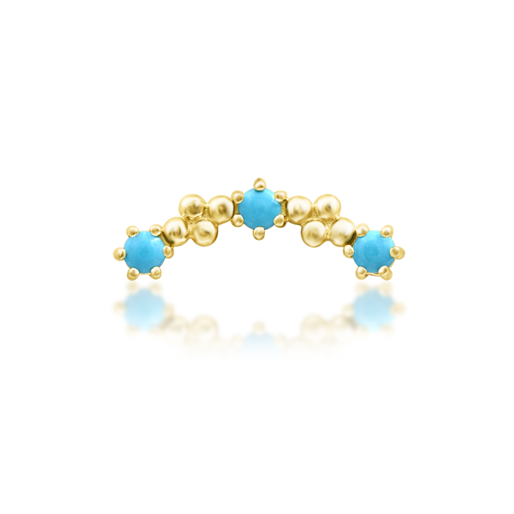 14k threadless Harlow end